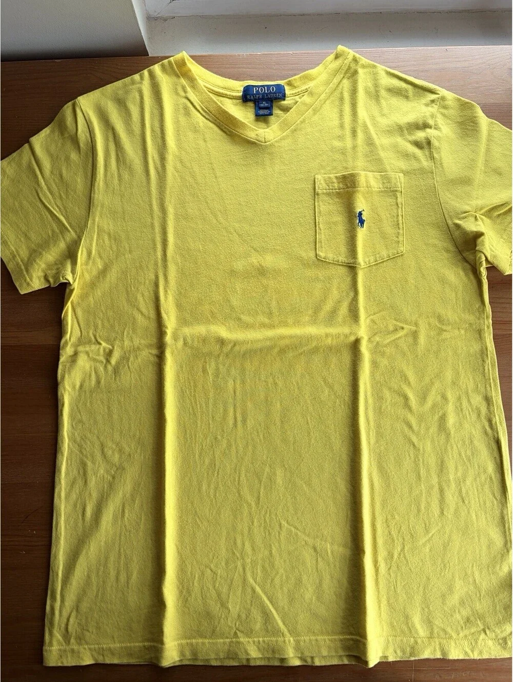 Polo Ralph Lauren Boys XL (18-20) Short Sleeve T-Shirt Yellow 100% Cotton